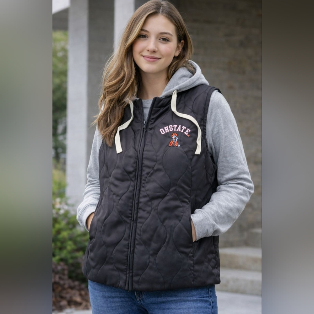 Oklahoma State Cowboys Gameday Couture Headliner Full-Snap Hooded Puffer Vest